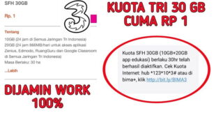 Cara Mendapatkan Kuota Gratis 3