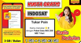 Cara Mendapatkan Kuota Gratis M3