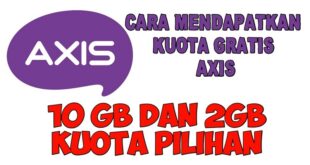 Cara Mendapatkan Kuota Gratis Axis