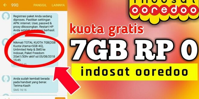 Cara Mendapatkan Kuota Gratis Indosat